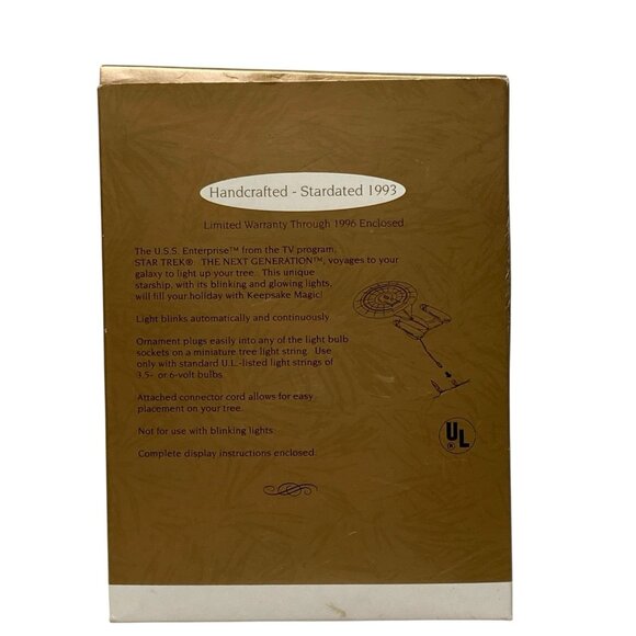 Star Trek Keepsake Ornament U.S.S. Enterprise NCC-1701-D 1996 Magic Hallmark - Picture 5 of 6